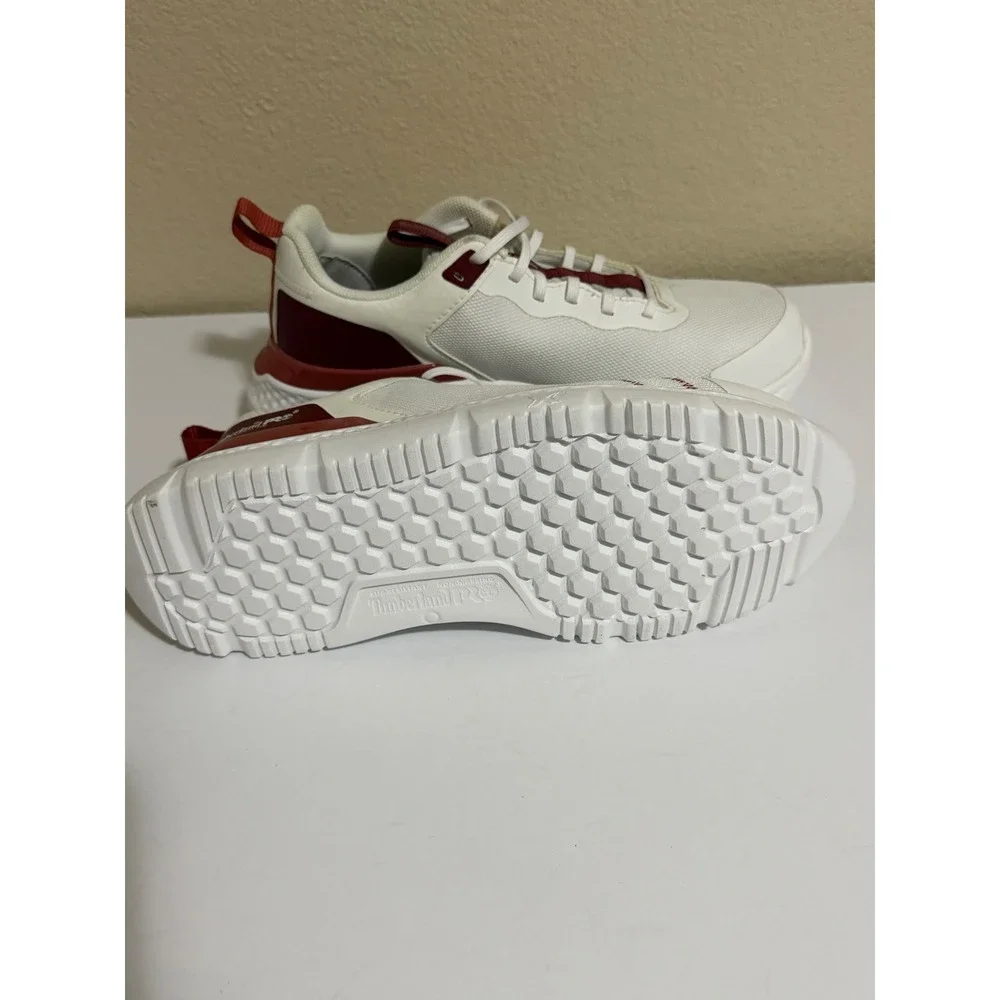 Timberland PRO Reaxion Composite Safety Toe Work Shoes White Burgundy A5VPF 8W